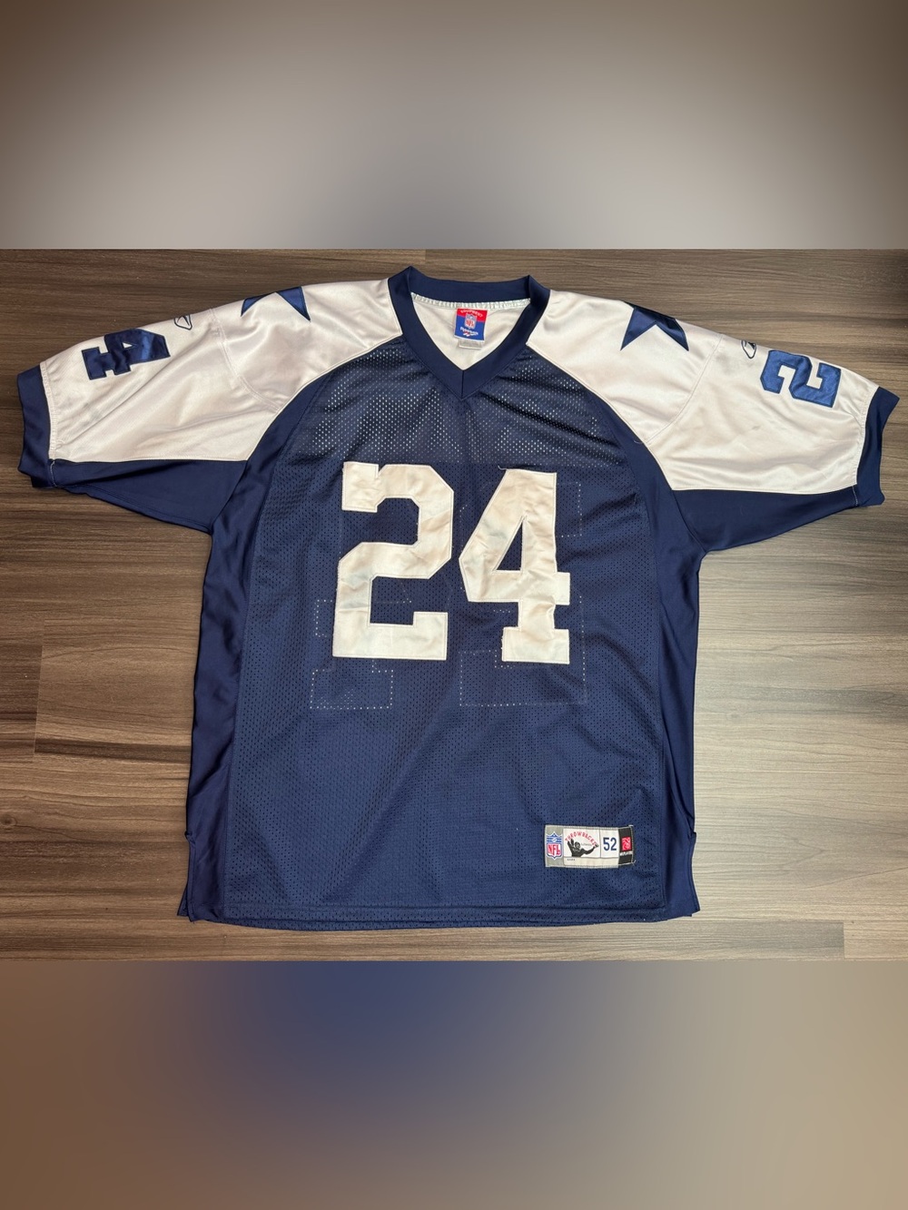 Reebok Dallas Cowboys Marion Barber #24 NFL Throwback Stitched Jersey Men 52 2XL